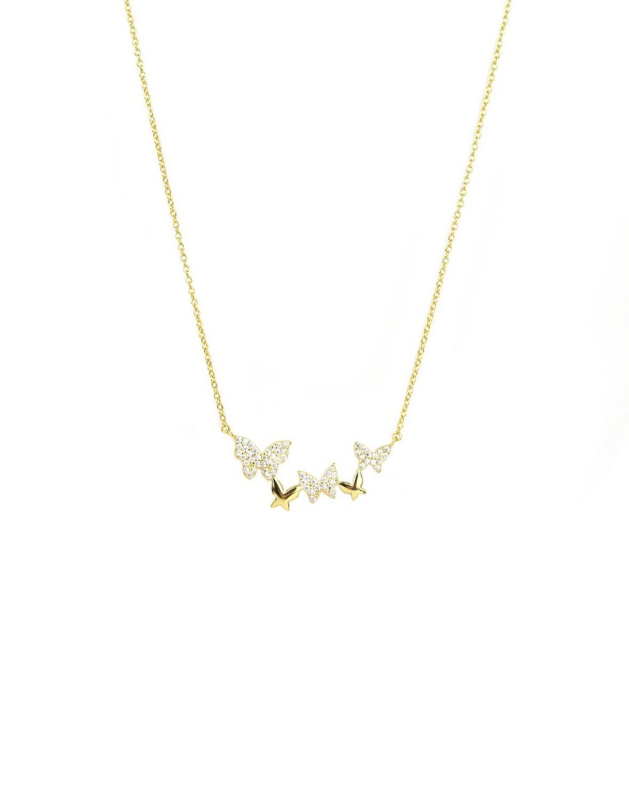 Women Beach Bunny Jewelry | Butterfly Cluster Necklace By Marlyn Schiff