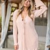 Women Beach Bunny Tops & Bottoms | Serenity Long Sleeve Mini Dress By Summer Haus