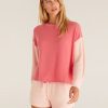 Women Beach Bunny Lounge | Color Block Long Sleeve Top By Z Supply