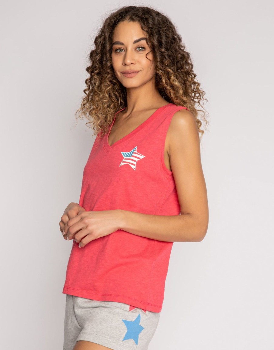 Women Beach Bunny Lounge | Star Spangled Tank By P.J. Salvage