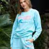 Women Beach Bunny Lounge | Malibu Jet Setter Crewneck By Vintage Havana