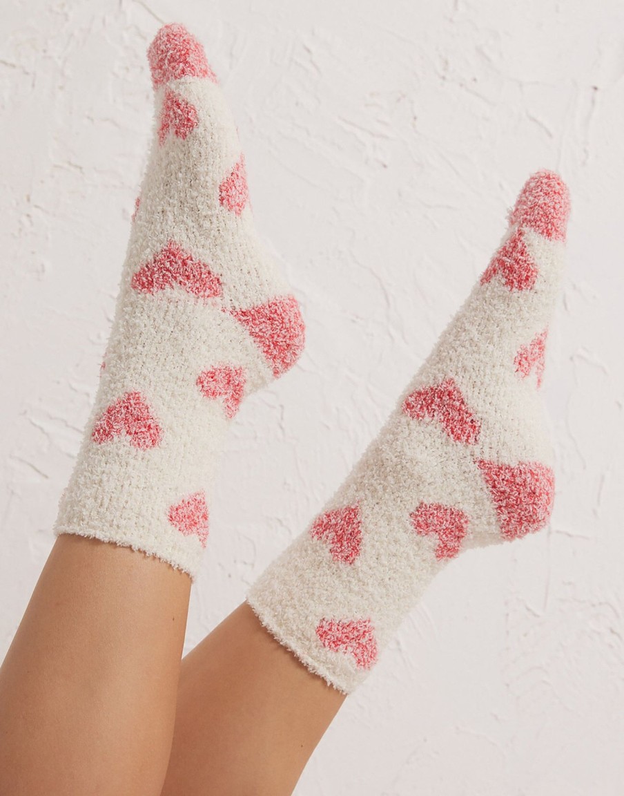 Women Beach Bunny Lounge | 2-Pack Plush Heart Socks By Z Supply