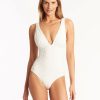 Women Beach Bunny One Pieces | Oceano Longline Scoop Back One Piece By Sea Level